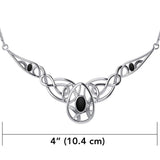 Infinite Rebirth Silver Necklace with Gemstones TNC332 - Jewelry