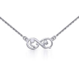 Infinity Cat Sterling Silver Necklace TNC489
