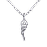 Recovery And Celtic Italian Horn Silver Necklace TNC559