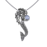 Charmed by the Mythical Mermaid ~ Sterling Silver Treasure Pendant with Swarovski Crystal TP1025