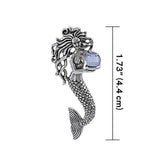 Charmed by the Mythical Mermaid ~ Sterling Silver Treasure Pendant with Swarovski Crystal TP1025 - Jewelry
