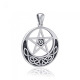 Celtic Knot Pentacle Sterling Silver Pendant TP1431