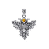 Green Man Silver Pendant TP1561 - Jewelry