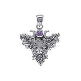 Green Man Silver Pendant TP1561 - Jewelry