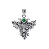 Green Man Silver Pendant TP1561 - Jewelry