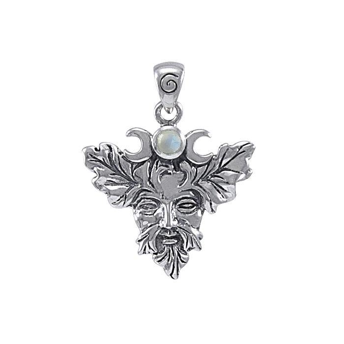 Green Man Silver Pendant TP1561 - Jewelry