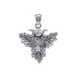 Green Man Silver Pendant TP1561