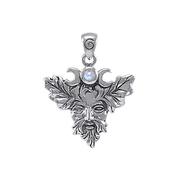 Green Man Silver Pendant TP1561 - Jewelry