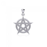 Pentagram Pentacle Sterling Silver Pendant TP243