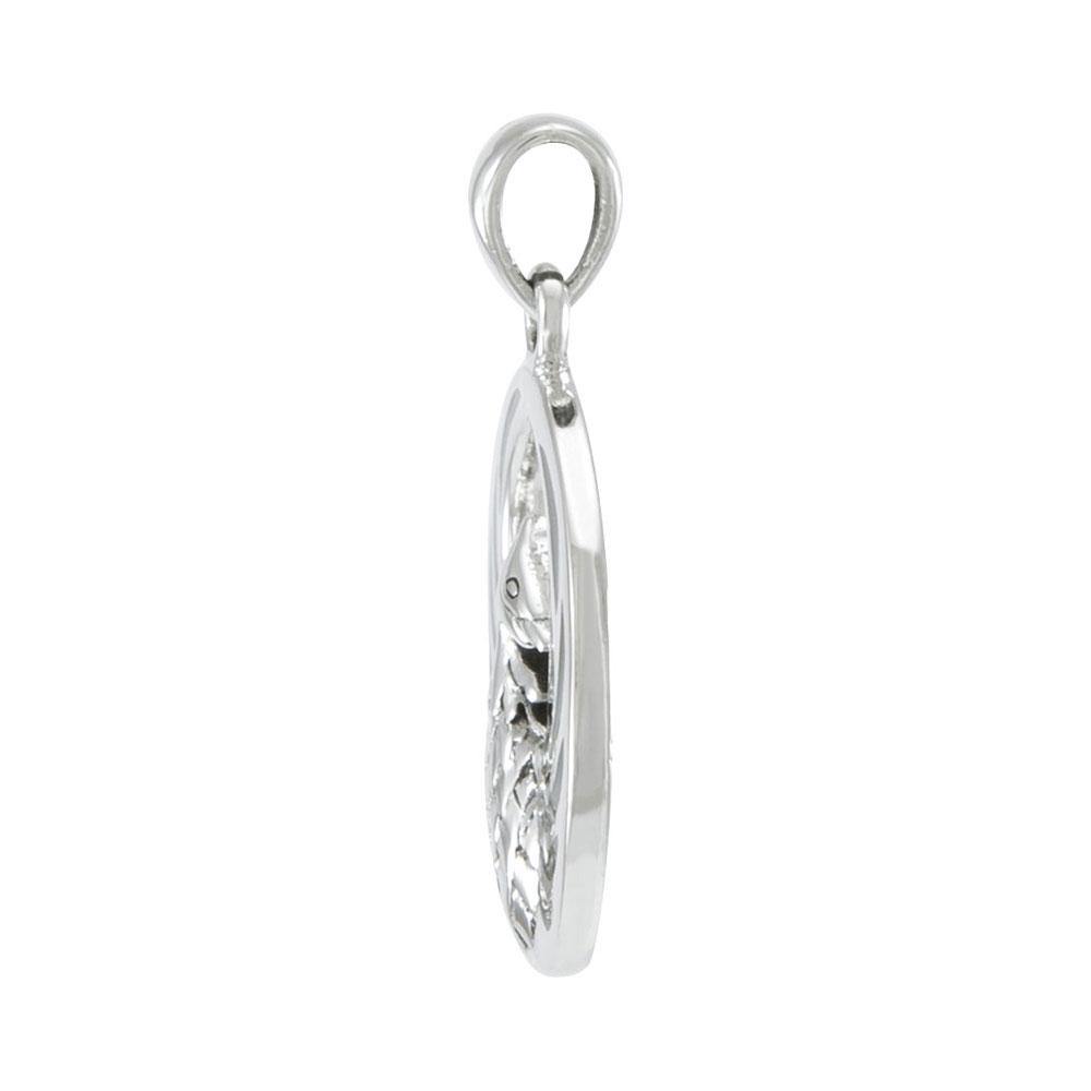 Phoenix Sterling Silver Pendant with Inlay Stone TP2819