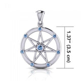 Elven Star with Gems Silver Pendant TP3134 - Jewelry