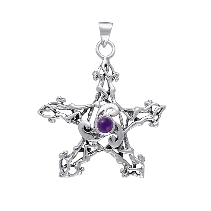 Silver Pentagram Pentacle Pendant TP3300