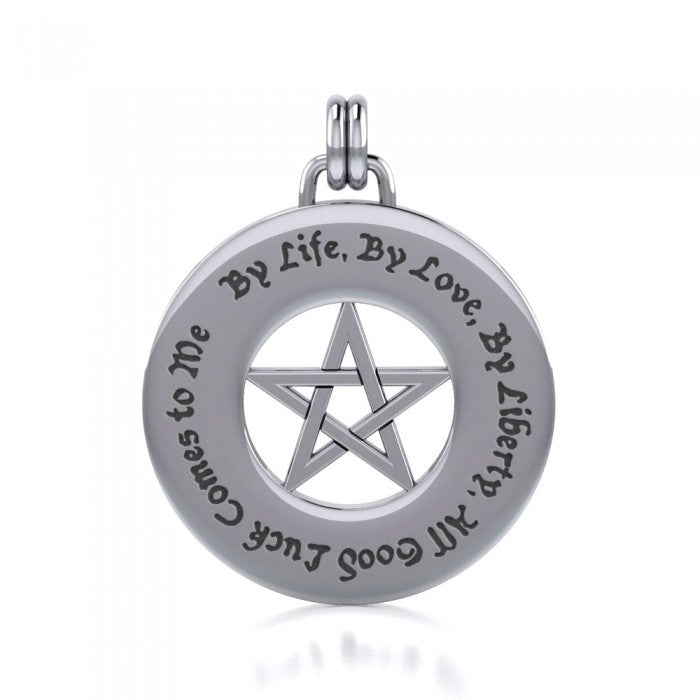 Silver Pentagram Pentacle Pendant TP3305