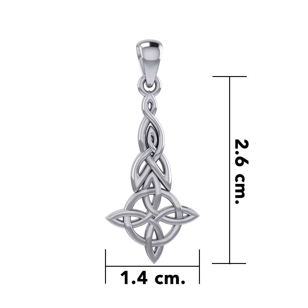 Celtic Knots Quaternary Knot Sterling Silver Pendant TP3329