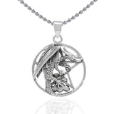 Dragon Clutching The Star Silver Pendant TP976 - Jewelry