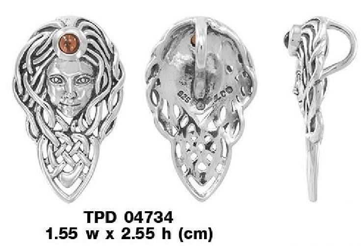 Celtic Queen Maeve Sterling Silver Pendant TPD4734 - Jewelry