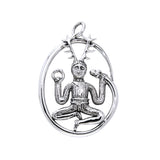 Cernunnos, the Horned God ~ Sterling Silver Pendant by Oberon Zell TPD1018