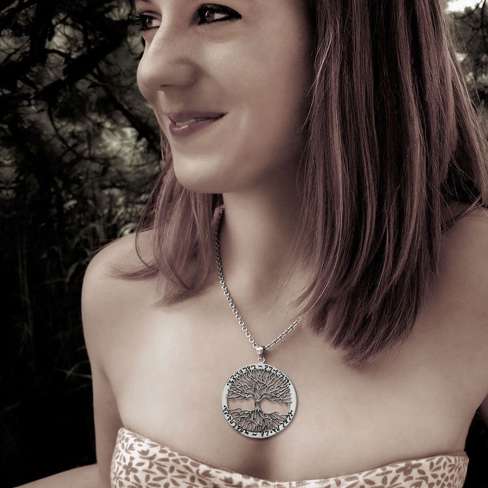 Continuously Inspiring - The Ethereal Symbol of the Theban Tree of Life Sterling Silver Pendant by Mickie Mueller TPD1043