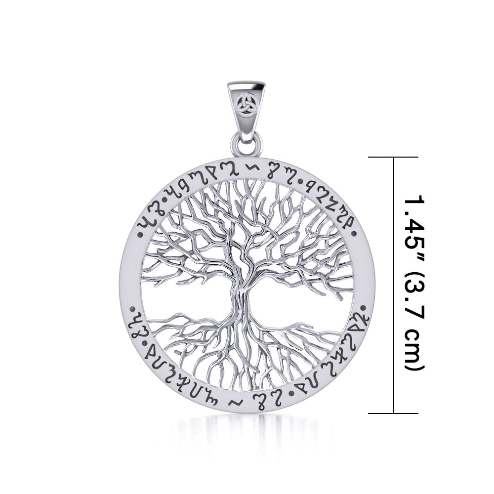 Continuously Inspiring - The Ethereal Symbol of the Theban Tree of Life Sterling Silver Pendant by Mickie Mueller TPD1043