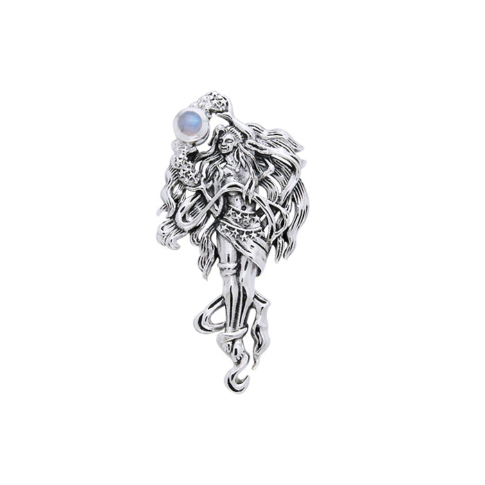 Mickie Mueller Celestial Moon Goddess Silver Pendant TPD1045