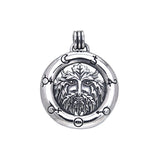 Green Man Silver Pendant TPD122