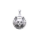 Jody Bergsma Domestic Long Hair Cat Sterling Silver Pendant TPD1869