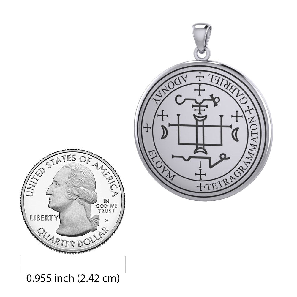 Sigil of the Archangel Gabriel Sterling Silver Pendant TPD2819