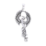Mighty Fire Bird in the Rise ~ Sterling Silver Jewelry pendant TPD2913