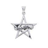 Witch Diva Pentagram Sterling Silver Pendant TPD2930