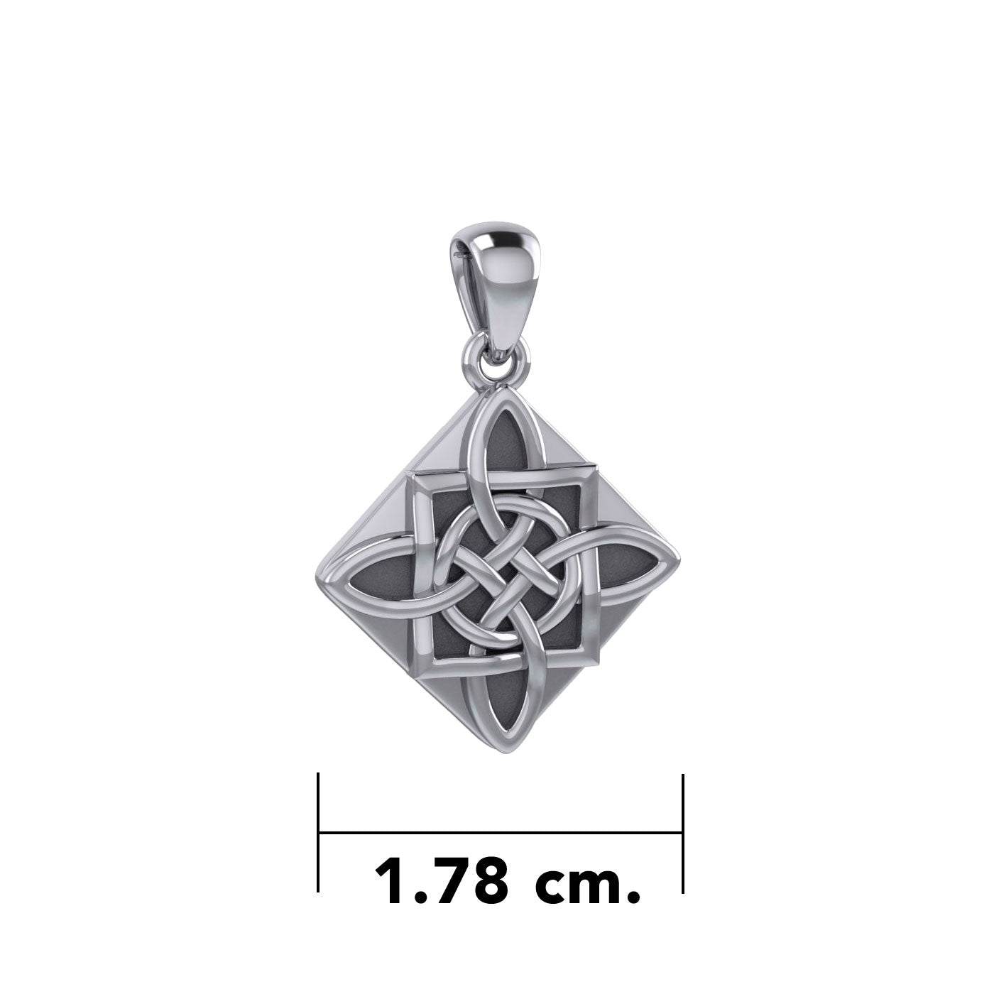 Celtic Four Point Knot Sterling Silver Pendant TPD3018