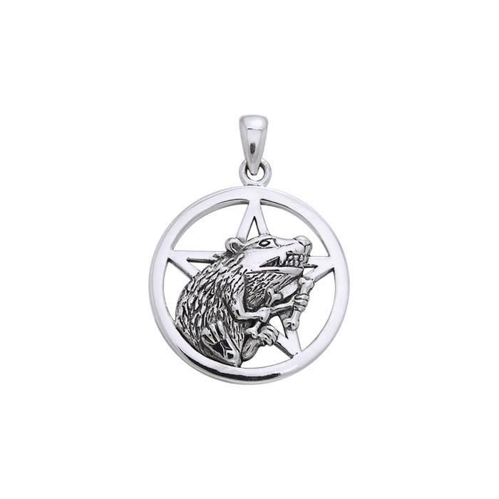 Badger Pentagram Pendant TPD3164