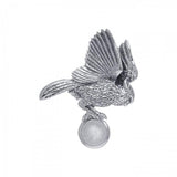 Believe in the underworld connection ~ Ted Andrews Great Horned Owl Pendant with Gemstone TPD341 - Jewelry