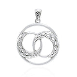 Mickie Mueller Celtic Crescent Moon Sterling Silver Pendant TPD4073
