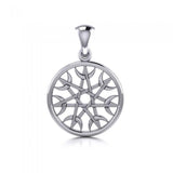 Elven Star with Crescent Moon Silver Pendant TPD4279 - Jewelry