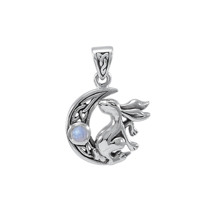 Hare Cescent Moon Silver Pendant TPD4291