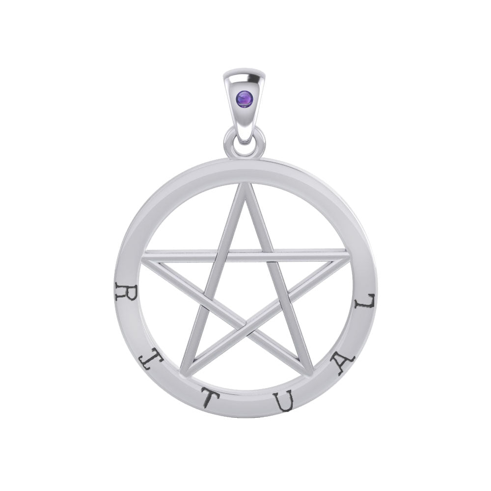Ritual Pentagram Silver Pendant TPD4519