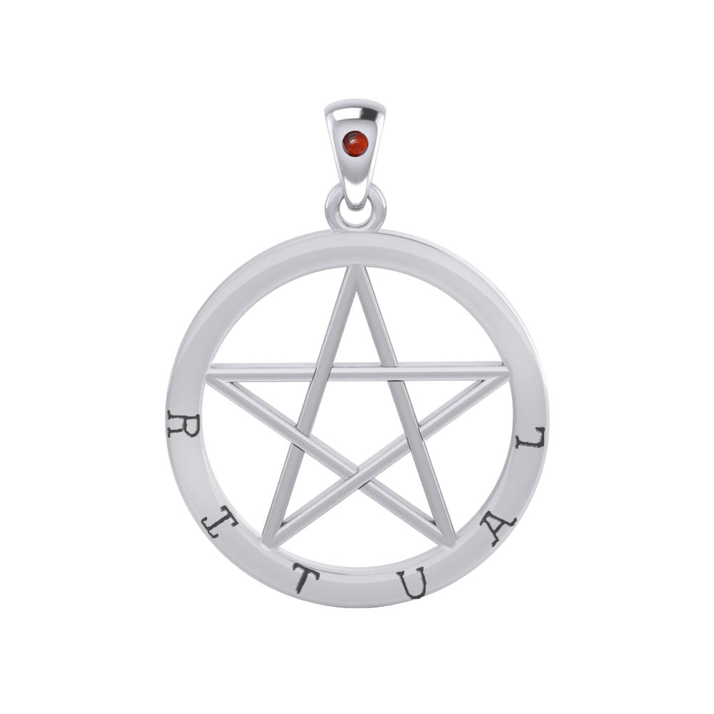 Ritual Pentagram Silver Pendant TPD4519