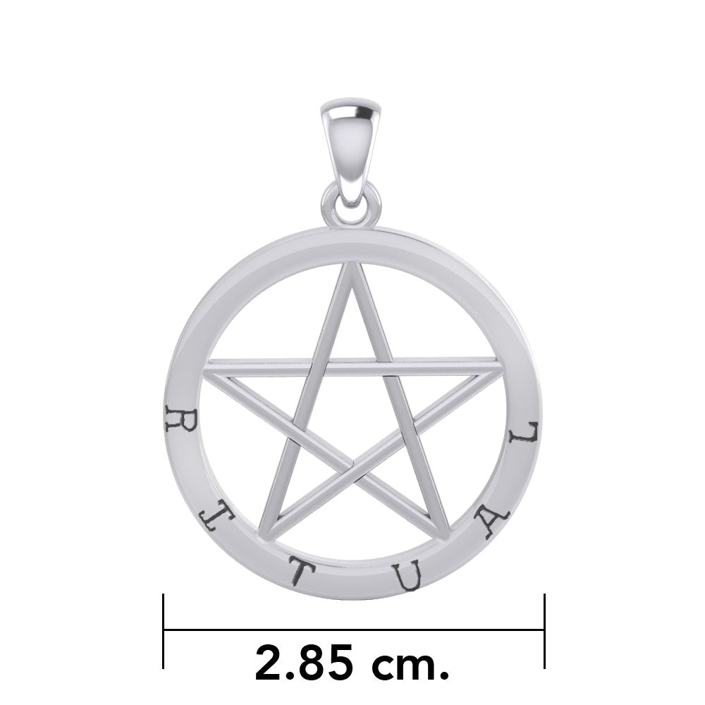 Ritual Pentagram Silver Pendant TPD4519