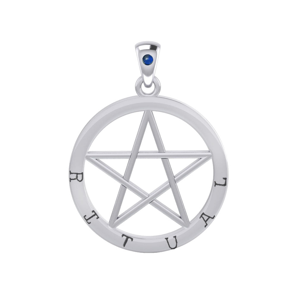 Ritual Pentagram Silver Pendant TPD4519