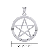 Ritual Pentagram Silver Pendant TPD4519