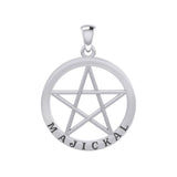 Majickal Pentagram Silver Pendant TPD4549