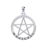 Majickal Pentagram Silver Pendant TPD4549