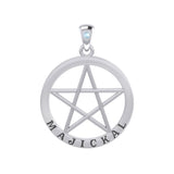 Majickal Pentagram Silver Pendant TPD4549