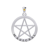 Majickal Pentagram Silver Pendant TPD4549