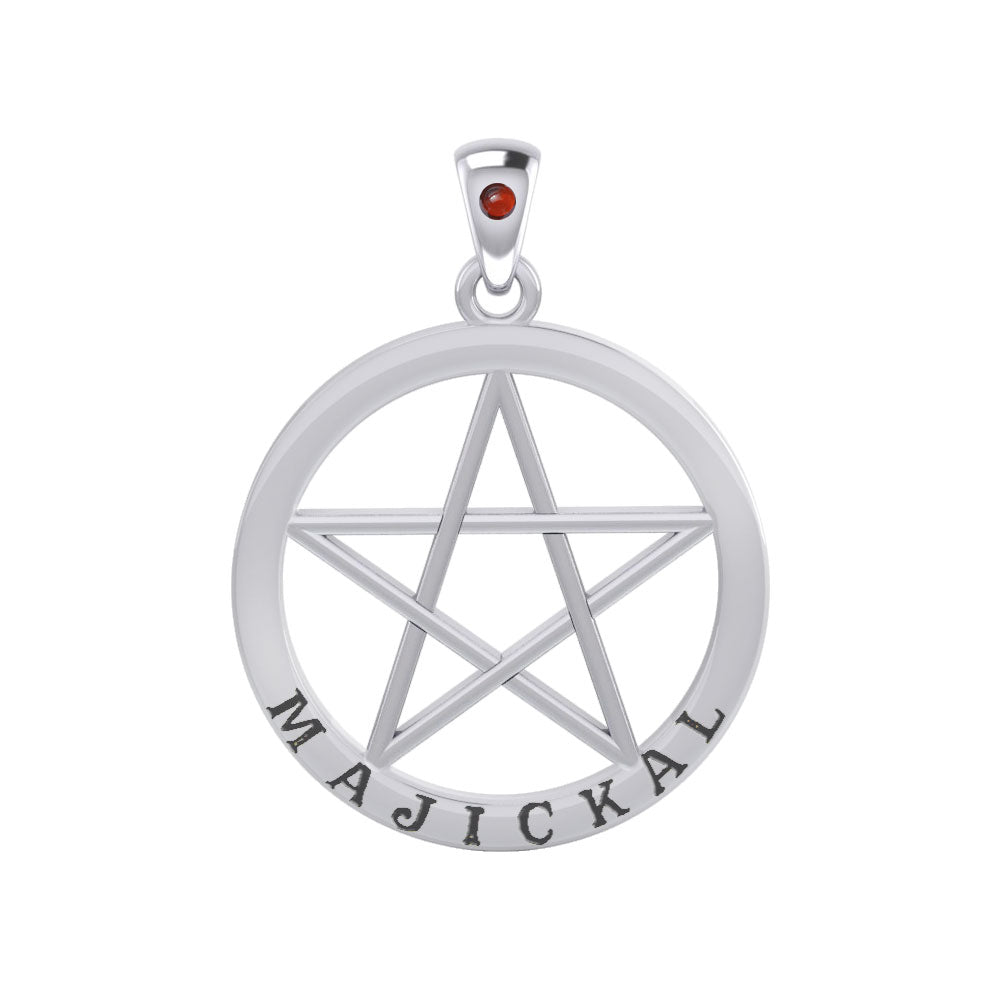 Majickal Pentagram Silver Pendant TPD4549
