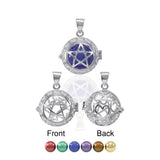 Global Harmony in the The Star ~16mm chiming harmony ball with a 25mm Sterling Silver  Jewelry Pendant cage