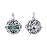 Global Harmony Wrapped in the Angel Wings ~16mm chiming harmony ball with a 25mm Sterling Silver Jewelry Pendant cage