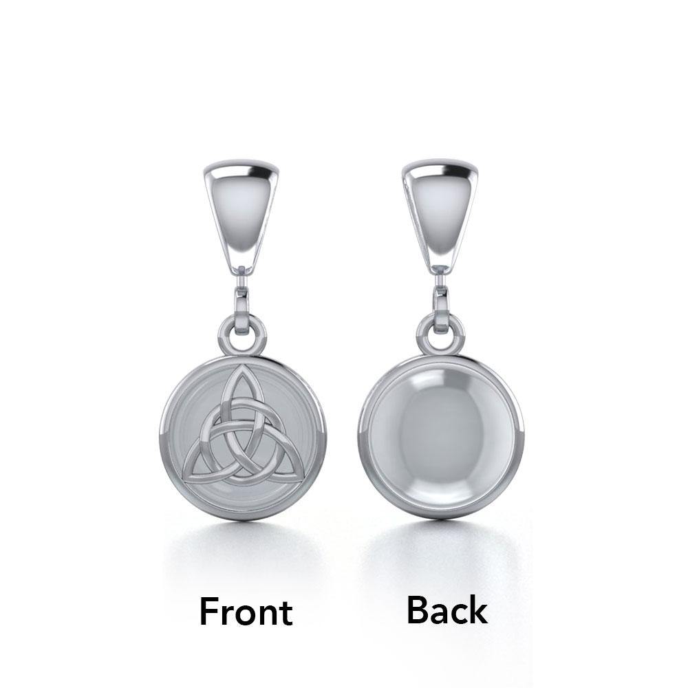 Celtic Triquetra Knot Silver Flip Pendant TPD476 - Jewelry