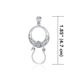 Celtic Claddagh Sterling Silver Charm Holder Pendant TPD5099