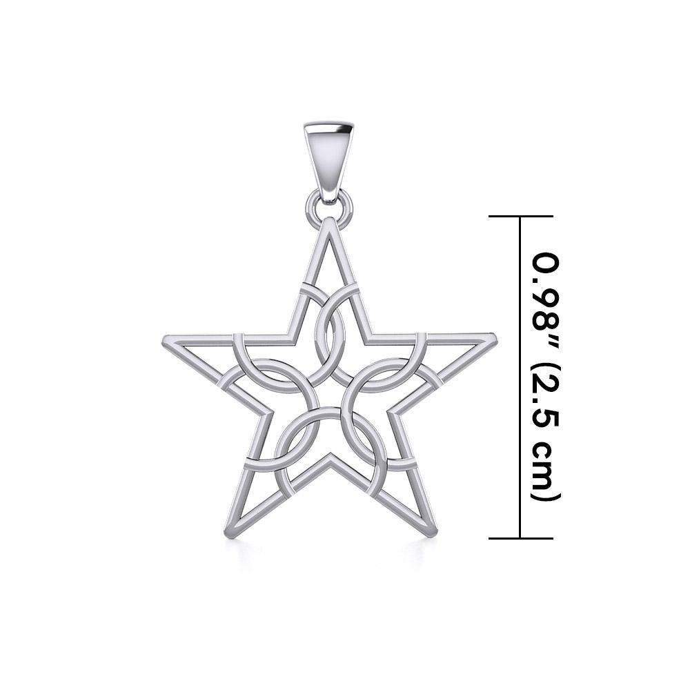 The Fifth Circle with Star Silver Pendant TPD5264 - Jewelry